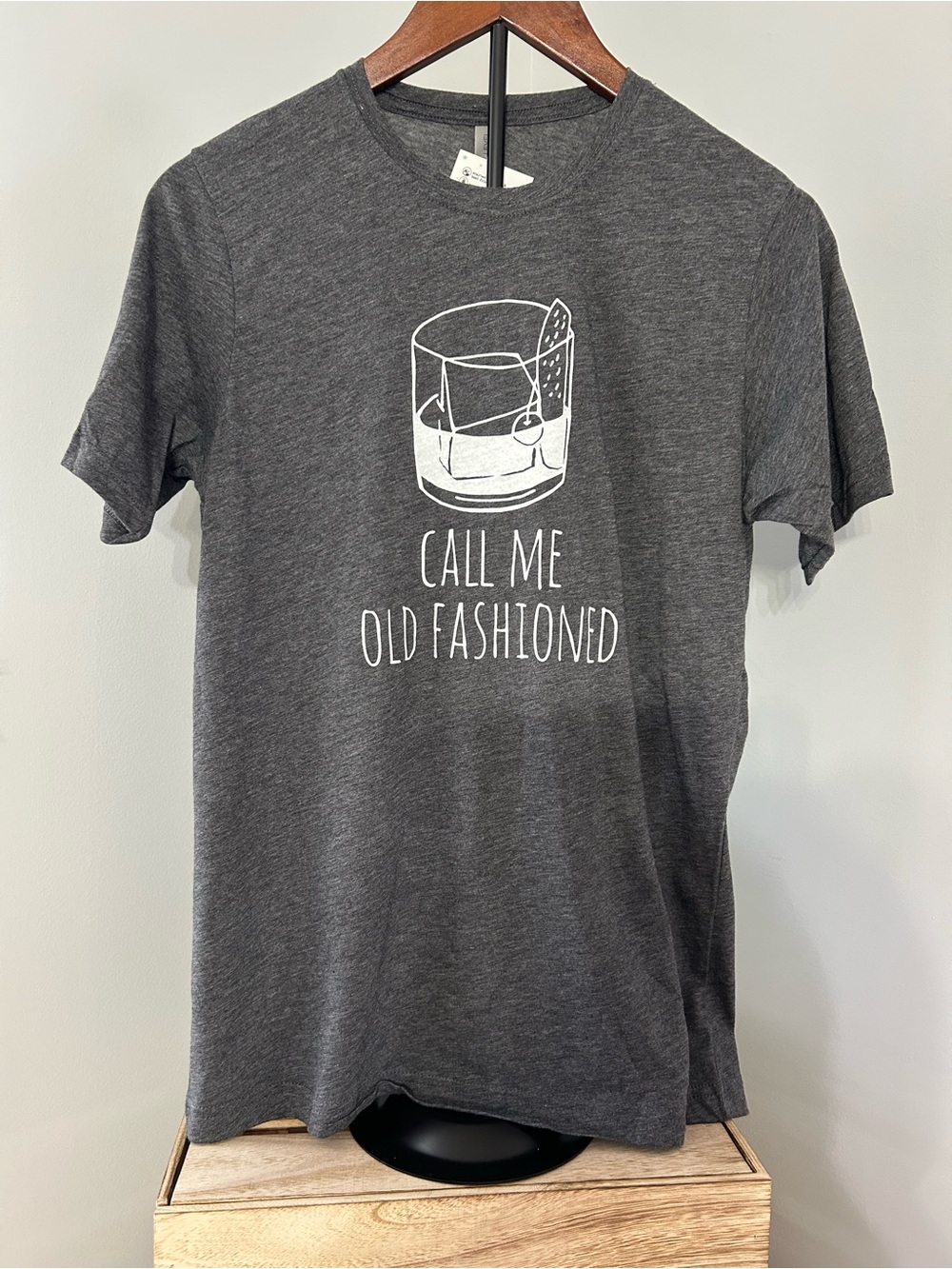 NWT “Call Me Old Fashioned” 🥃 Charcoal Graphic Tee
